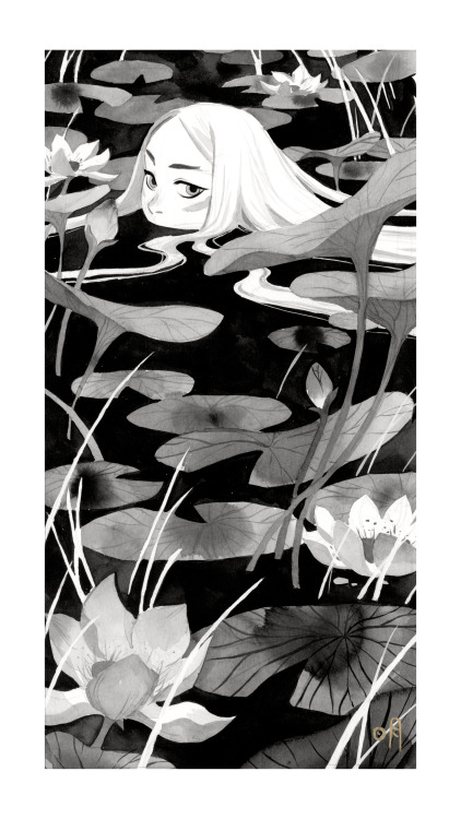 jigokuen:Hey guys, here are the 3 pieces I did for Lineweight 4! All are done with Sumi ink on Water