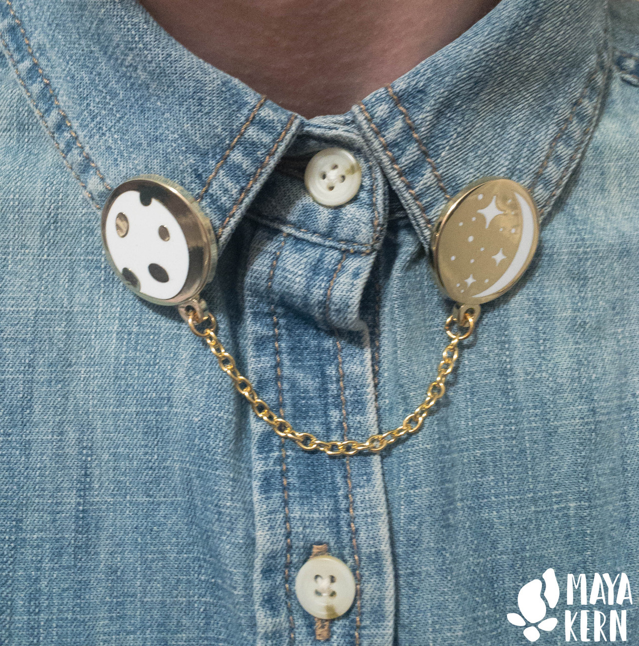 mayakern: lunar lapel pins perfect for your favorite werewolf. or i guess a people.