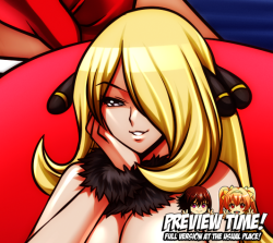 jadenkaiba: “That’s a nice view~!” COMMISSION FOR Witchan of Deviantart Cynthia/Shirona watching the fight for her love (PREVIEW) FULL VERSION AT MY PIXIV ENJOY :) ————————————————————————————————-