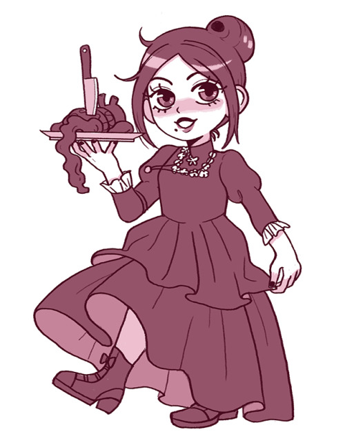 knightofbunnies:a whole bunch of ienagas from twitter, ft historical fashion (1860, 1900, 1910) and edwardian-style hair, plus a WIP of a charm that i’ll have for sale in the near future. i love one immoral/(immortal?) goth grandma!!! 