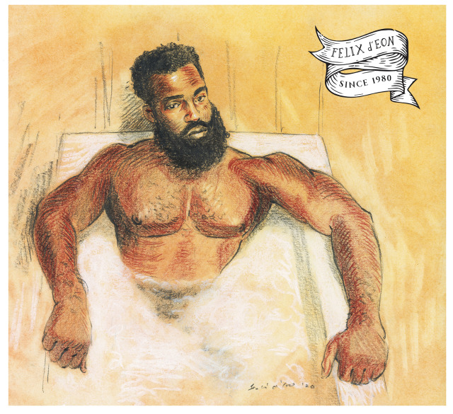 Estudio de Brik. A little drawing in pencil, colored pencil, and pastel on paper, of the handsome Brik Turbo in the bath. I made...