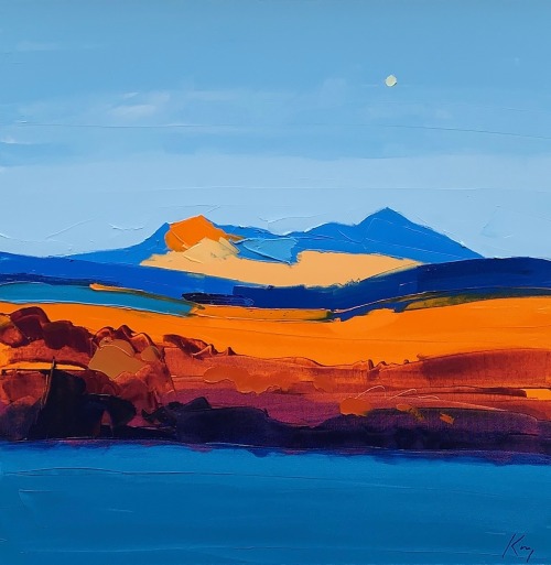 myfairynuffstuff: Peter King (b.1953) - Late Autumn, Arran. Oil on canvas.