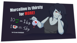 shubijubi:  shubijubi:  shubijubi:  shubijubi:  I’ve seen a few of these around and I need to raise some money, so lets see how it goes! Help fatten Marceline,   10 Reblogs adds 1kg1 Kofi adds 5kgs    ko-fi.com/shubijubi    First Milestone! She’s