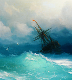 adcaelum:   The cure for anything is salt water - sweat, tears, or the sea.   ↳ Seascapes Series: Ivan Aivazovsky, 1817 – 1900  