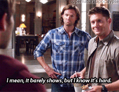 supernaturalapocalypse:  Actual Scene vs. Gag Reel - Season 9 