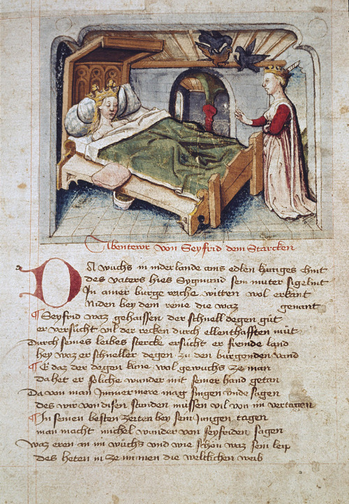 Hundeshagenscher Kodex ,Illustrated manuscript of the Nibelungenlied, c. 1440 Germany