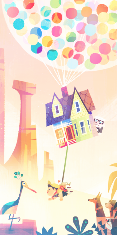 annabjorgmans:disney park + films phone wallpapers with art by the amazing joey chou ♡ Please like