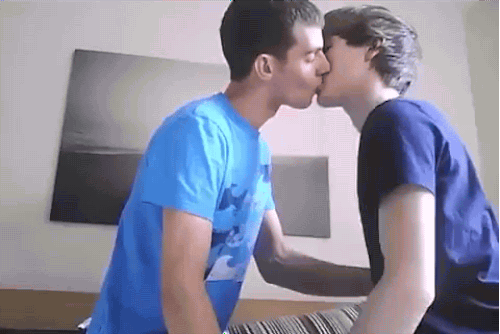 XXX Adult Males Kissing photo