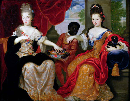 Francoise-Marie de Bourbon, Duchesse d'Orléans and her sister  Louise-Francoise de Bourbon, Duchesse