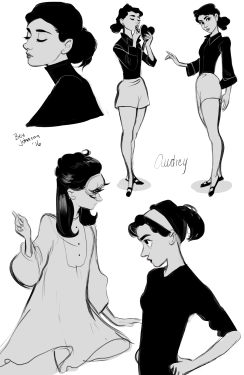 bevsi:audrey warmups that got a little out of hand