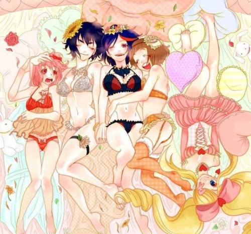 the-yuri-nation:Very stylish lingerie from the Kill La Kill ladies I must say.