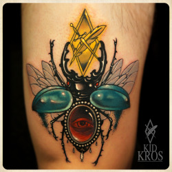 fuckyeahtattoos:  Done by Kid Kros, Casa Occulta Split, Croatia… www.facebook.com/kidkros www.facebook.com/casaocculta http://instagram.com/kidkros