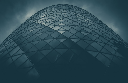 Dystopian Sphere30 St Mary Axe aka The Gherkin (Foster and Partners 2004) City of London.