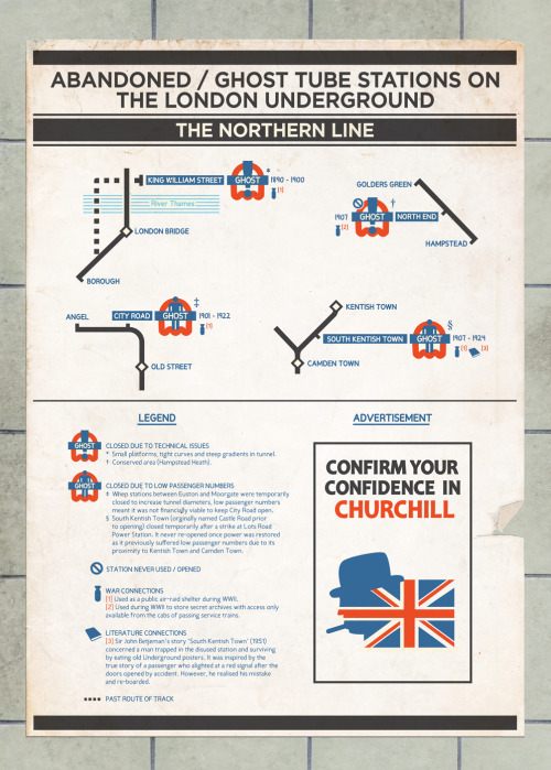 penneydesign:The Abandoned/Ghost station project captures those mysterious stations throughout Londo