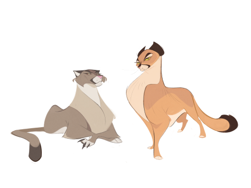 Designed some characters that appear in Rue’s story–A great big family of mountain lions ! 