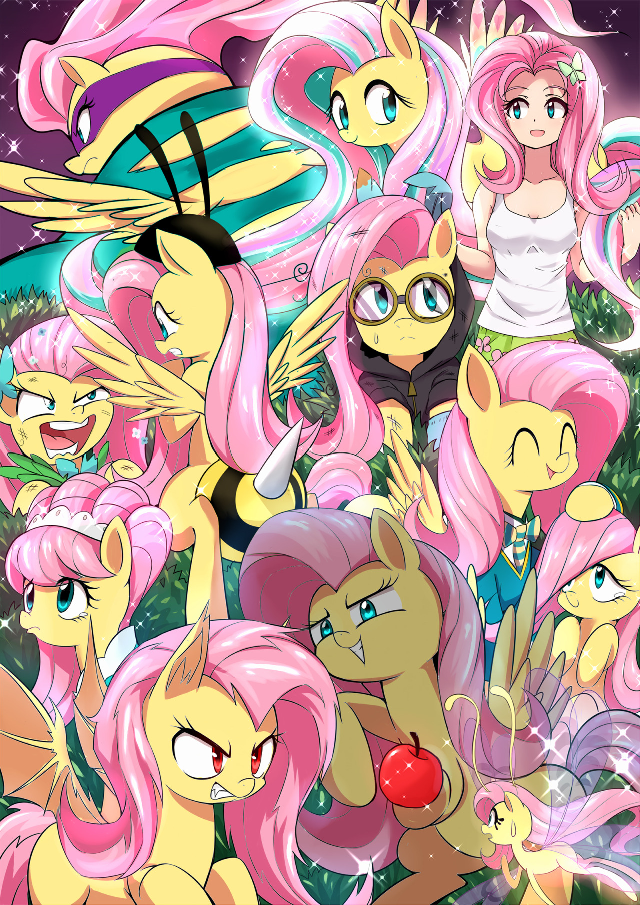 cocoa-bean-loves-fluttershy:  Fluttershy ~ by 菜包return  Awww