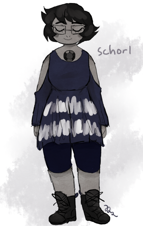 ladynope made me watch steven universe and i LOVE it!!!!!!! so i made myself as a gem! im a schorl (