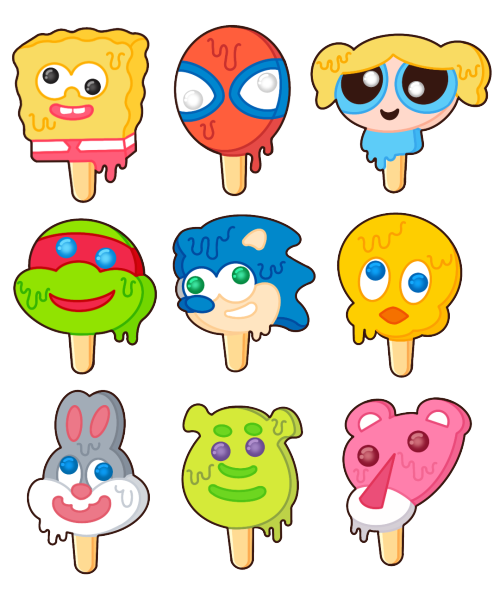 melty mascot popsicles