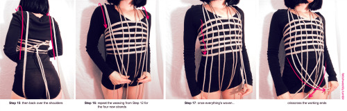 Shibari Tutorial: Checkerboard Harness♥ Always practice cautious kink! Have your sheers ready in cas