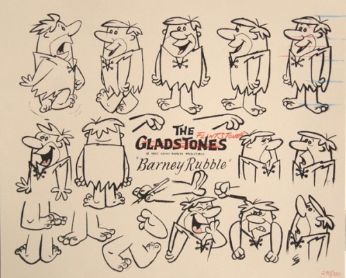 talesfromweirdland:Gladstones, meet the Gladstones…Model sheets of Fred, Wilmaaaa, Barney, Betty and