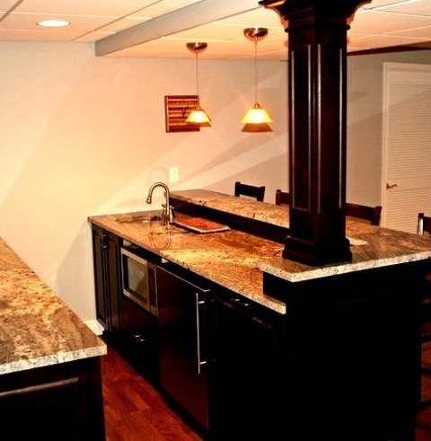 Underground Basement In PhiladelphiaBasement - Large Traditional Underground Basement Idea With Blue