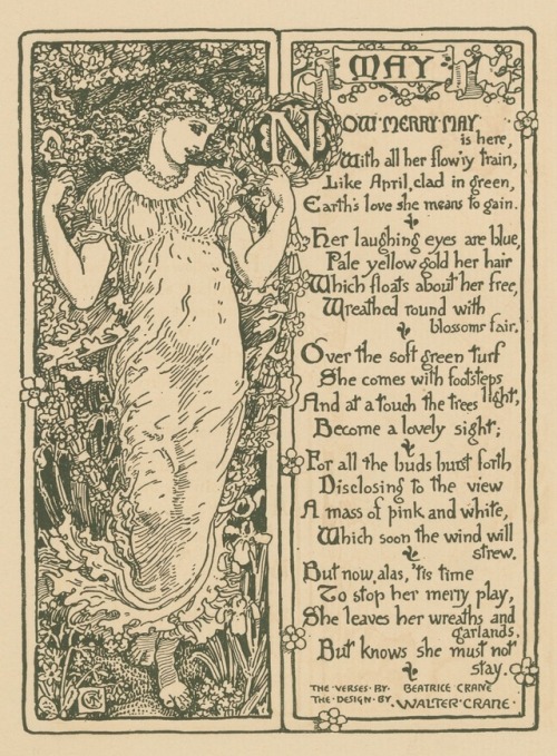 houghtonlib:The procession of the months: the verses by Beatrice Crane; the designs by Walter Crane,