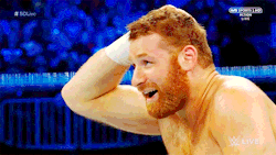 mith-gifs-wrestling: A smile and a wink from