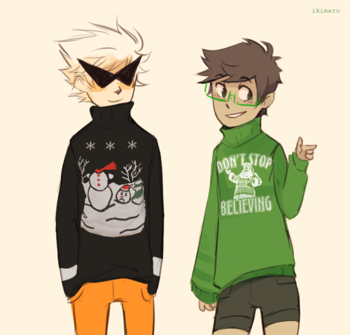 ikimaru:did somEBODY say ugly Christmas sweaters?? 8’)