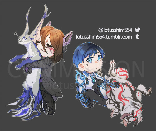 Doing one by one…commission some Warframe things