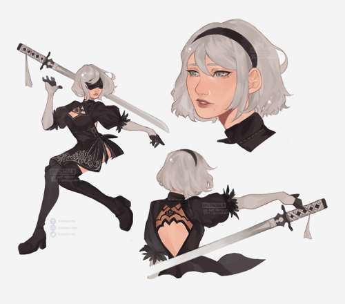 karmatine:drawing 2b is very soothing  ✧*:･ﾟ✧