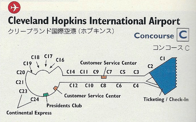 cle airport map