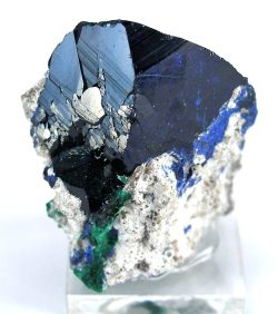 themineralogist:  Azurite with Malachite