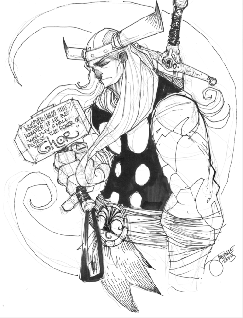 Thor Sketch//Jeremy Treece(DA)(@)(Follow)