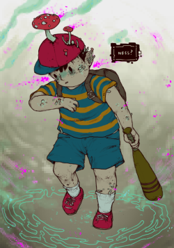 iguanamouth:  ness is feeling funky 