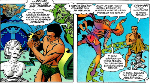 subsilvernight:the-king-of-atlantis:…..What?!?!Omg! Namor is covering that statue of Susan like Namo