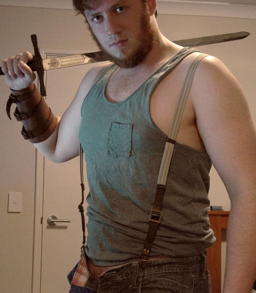imhereforthemen:  Playing with my sword ;-)    