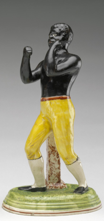 The Bare Knuckle Fighters Tom Cribb &amp; Tom MolineauxEnglish ceramic, 1811-1815 / Lead-glazed ear