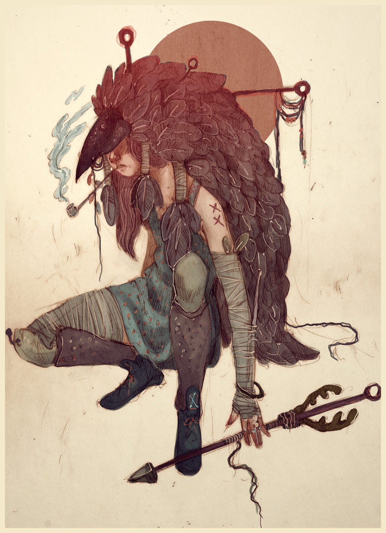 artchipel:  James Fenner | on Tumblr - Stalker. Graphite &amp; digital (2013)