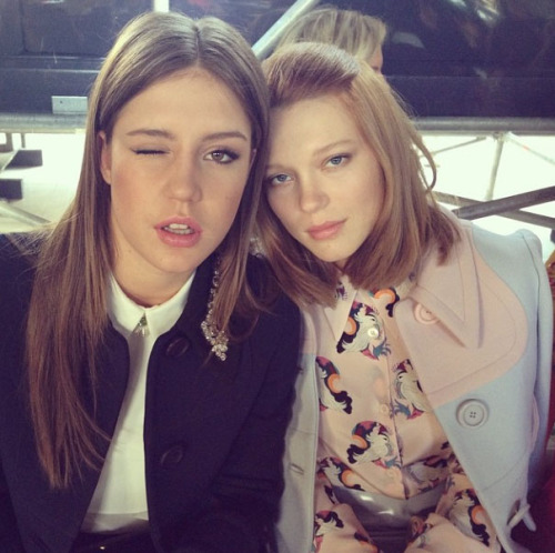 bryancranston: @camilleseydoux: #miumiu girls @adeleexarchopoulos and #leaseydoux