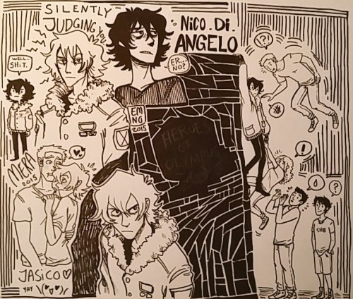 ilyone:inalostcorner:Nico doodles. And some other guys. (Ignore the terrible height measure differen