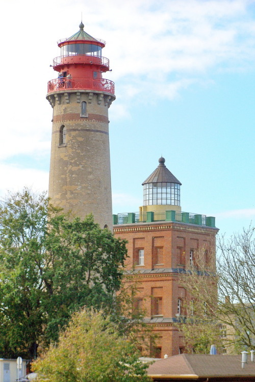 Unequal pair. Ungleiches Paar.The two lighthouses at Cape Arkona, 2007.