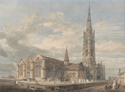 North-East View of Grantham Church, Lincolnshire, Joseph Mallord William Turner, ca. 1797