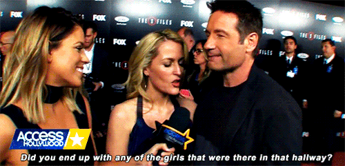 agentmulders:Gillian Anderson &amp; David Duchovny - The X Files Revival Premiere (January 13th,