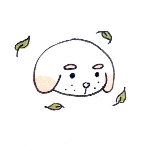 lemonfed:  here is a leaf pup to keep you company this november ⊂((・x・))⊃ 