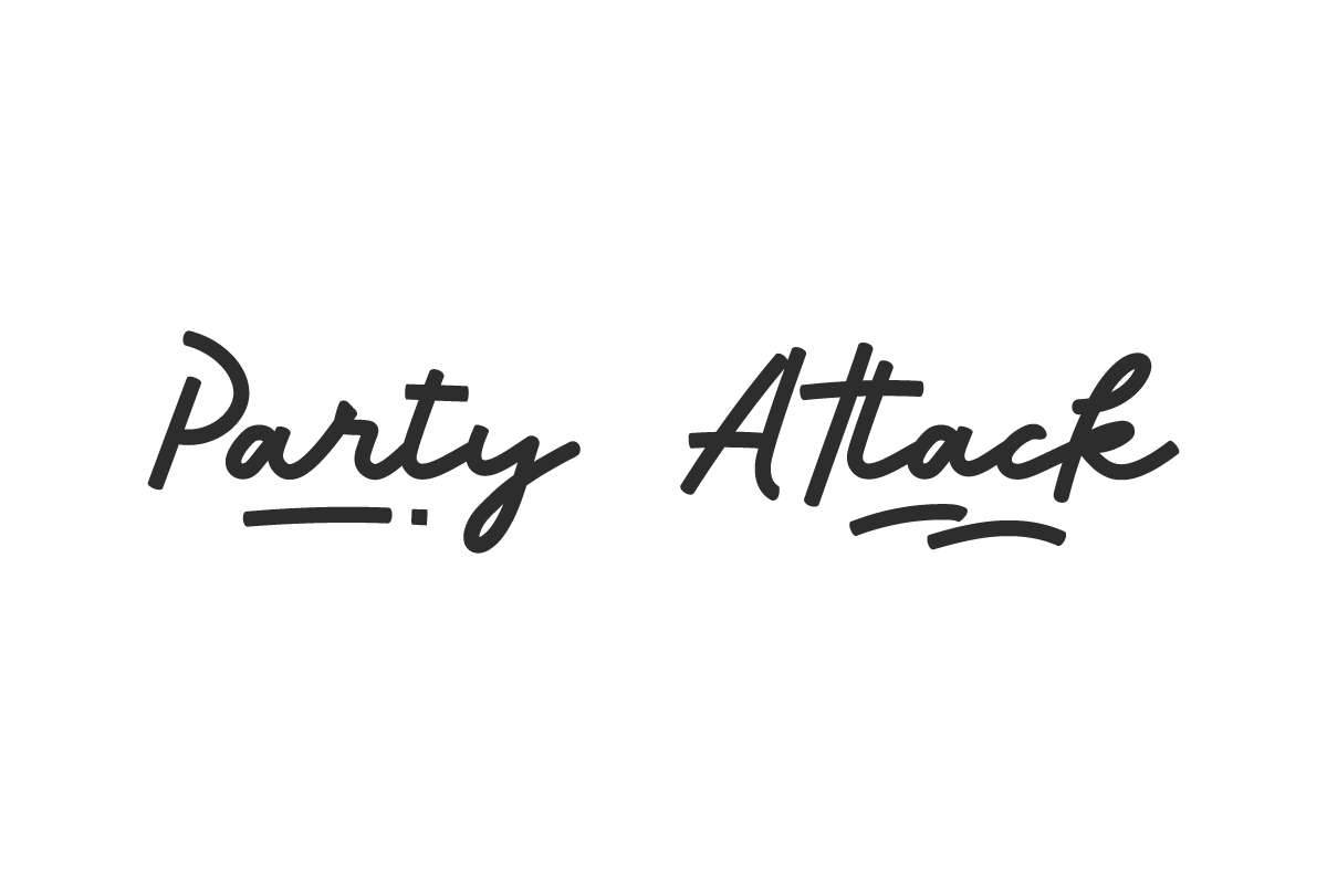  Party Attack font poster 