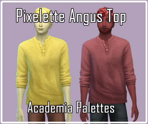 anneliesembsims:Angus Tee by @pixelette-cc in the Academia Palettes. The mesh: Angus TeeDownload lin