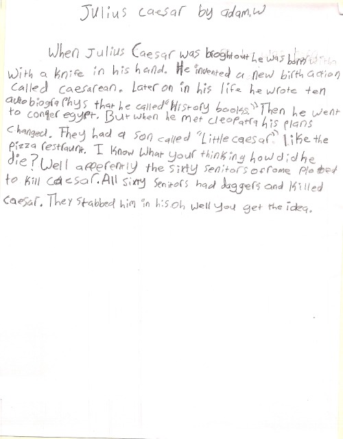 howtobeabird:felicedellarovere:my brother had to write a paragraph about julius caesar for a school 