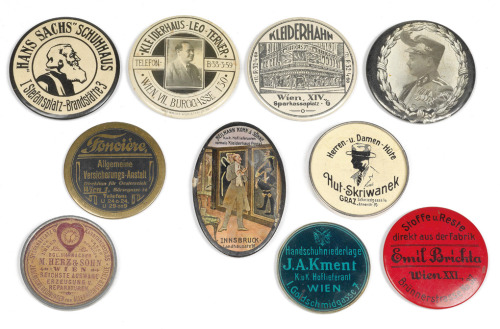 Collection of pocket mirrors, 1910s-1930s. Germany, Austria and Czechsolovakia. Via Dorotheum