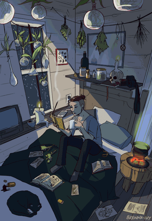sosuperawesome:Modern Male Witch Project, by Brenna-Ivy on Tumblr and Society6