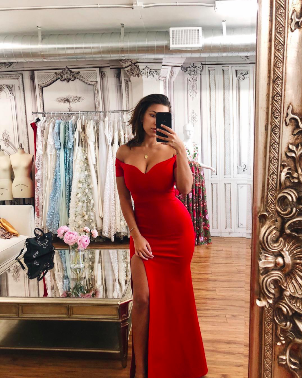 Devin Brugman and a red dress. It’s like staring at the sun but you won’t hurt